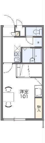 レオパレスパインブルームⅡ(1K/2階)の間取り写真