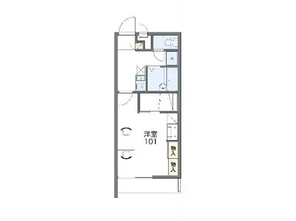 レオパレスコーラルアイルⅡ(1K/2階)の間取り写真