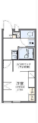 レオパレス菜花(1K/1階)の間取り写真