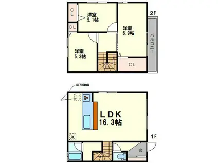 Sakura　Hills(3LDK)の間取り写真