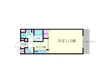 コージィコート桜井(1K/2階)の間取り写真