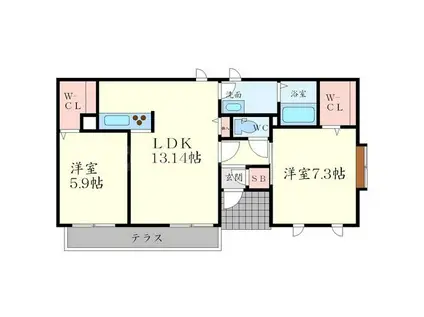 シャーメゾンラフィーネ(2LDK)の間取り写真