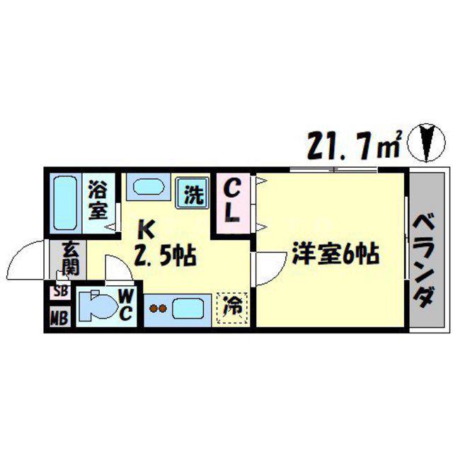 L&CスターハイツNO16(1K/2階)の間取り写真