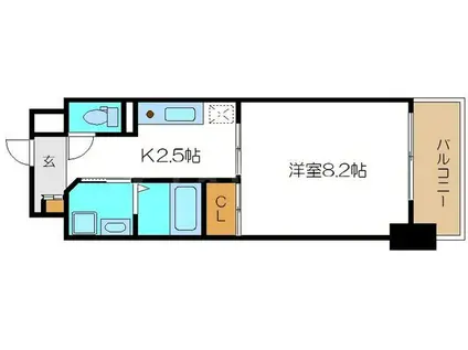 ドゥーエ本庄(1K/10階)の間取り写真