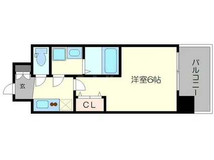 レオンコンフォート梅田北(1K/4階)の間取り写真