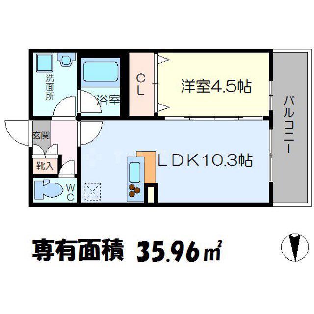 PASTORALE千里中央(1LDK/1階)の間取り写真