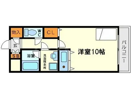 サニーセレクトコーポ(1K/1階)の間取り写真