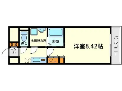 LUMINOUS新大阪(1K/6階)の間取り写真