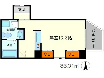 SUJU(ワンルーム/1階)の間取り写真