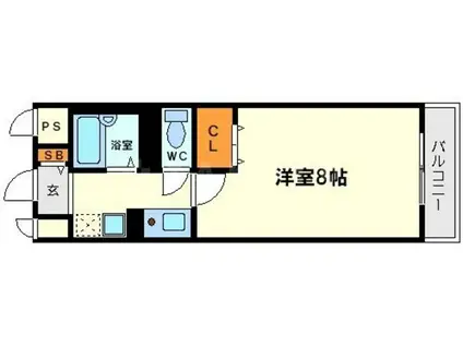 コージーコート新大阪(1K/3階)の間取り写真
