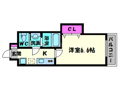 サムティ大阪CITY ウエスト(1K/5階)の間取り写真