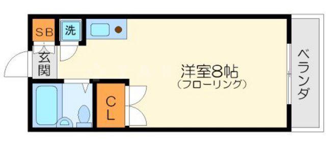 東明マンション江坂(ワンルーム/2階)の間取り写真