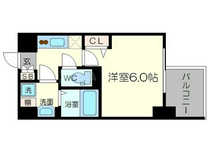 エスリード新大阪グランファースト(1K/8階)の間取り写真