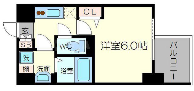 エスリード新大阪グランファースト(1K/3階)の間取り写真