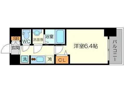 プレサンス西中島南方セレスト(1K/6階)の間取り写真