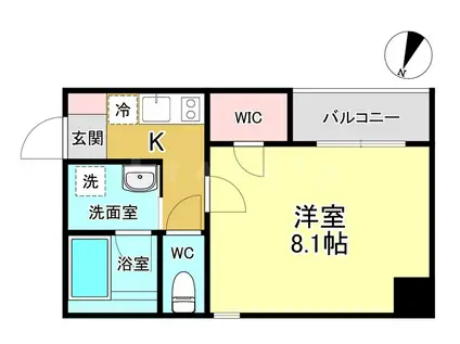 ブロード塚本レジデンス(1K/2階)の間取り写真