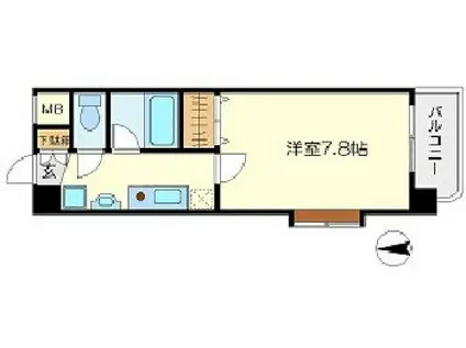 シャインビュー新大阪(1K/6階)の間取り写真