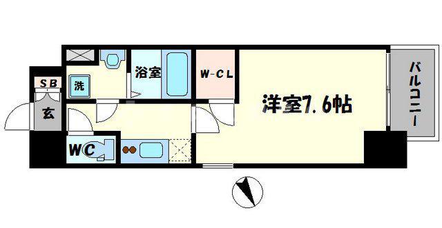 エスリード新大阪レジデンス(1K/12階)の間取り写真
