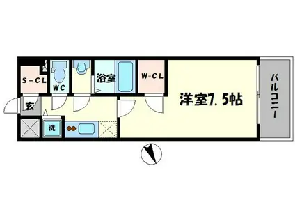 エスリード新大阪レジデンス(1K/9階)の間取り写真