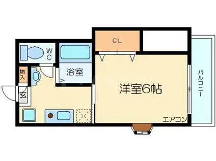 エターナルコート(1K/1階)の間取り写真