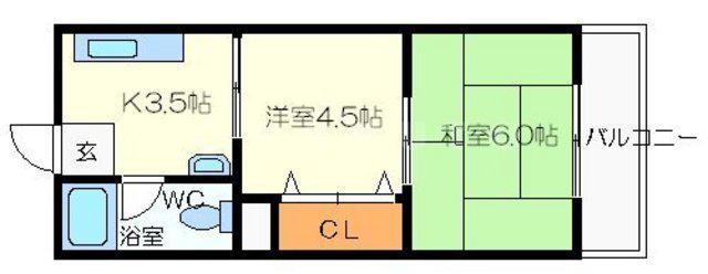 第3王子マンション(2K/5階)の間取り写真