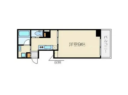 パークメゾン(1K/10階)の間取り写真