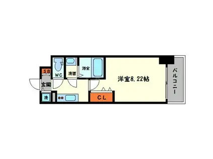 LUXE新大阪サウス(1K/3階)の間取り写真