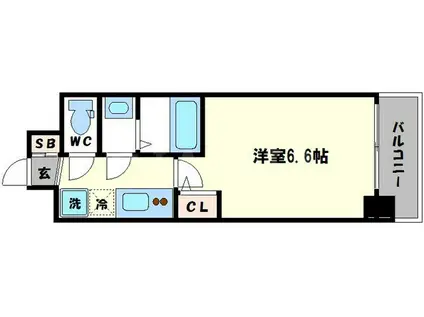 SERENITE谷四(1K/2階)の間取り写真