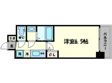 SERENITE谷四(1K/7階)の間取り写真