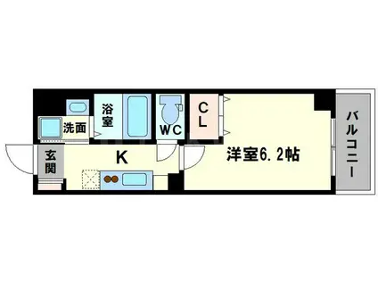 みおつくし十三(1K/4階)の間取り写真