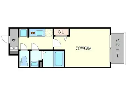 プレサンス新大阪ストリーム(1K/14階)の間取り写真