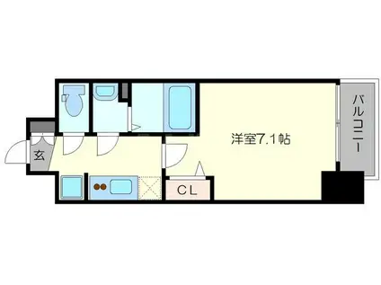 プレサンス新大阪ストリーム(1K/7階)の間取り写真