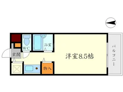 ラ・ティエラ箕面(1K/1階)の間取り写真