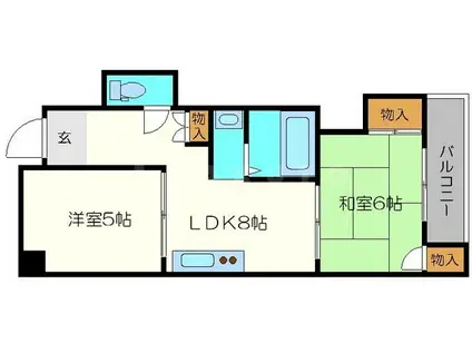第3カワイハイツ(2DK/2階)の間取り写真