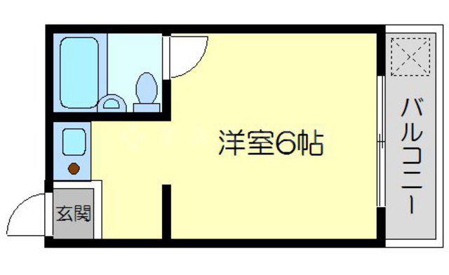 新大阪ロイヤルハイツ(ワンルーム/2階)の間取り写真