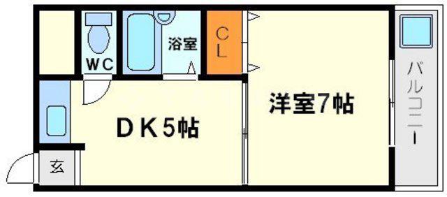 第3マンション新島(1DK/3階)の間取り写真