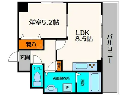 サンシティー(1LDK/7階)の間取り写真