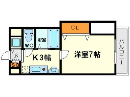 MSCOURT(1K/4階)の間取り写真