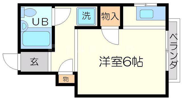 庄司コーポ1(1K/1階)の間取り写真