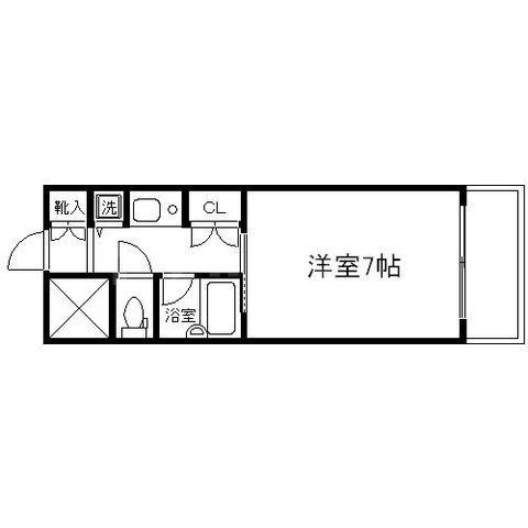 リーガル新大阪Ⅱ(1K/5階)の間取り写真