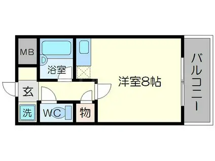 ジャルダン新大阪(ワンルーム/10階)の間取り写真