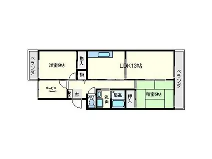 T・アブニール(3SDK/3階)の間取り写真