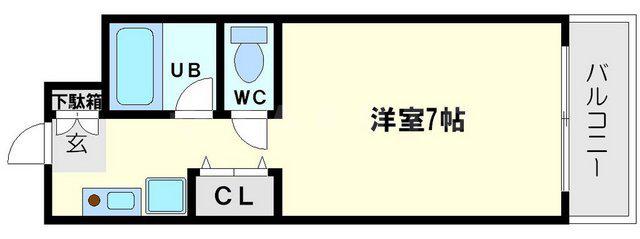 シンセリティ野中(1K/5階)の間取り写真