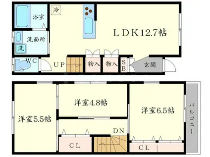 PASSERA彩都(3LDK)の間取り写真