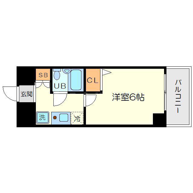 エスリード新大阪(1K/12階)の間取り写真