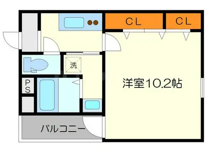 フジパレス三国本町(1K/2階)の間取り写真