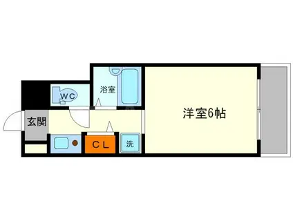 デュウェル東三国(1K/5階)の間取り写真