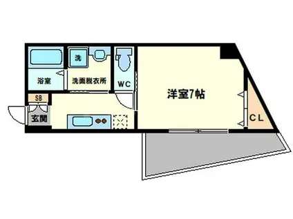 アウラ新大阪(1K/2階)の間取り写真