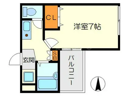 MPLAZA新大阪駅前(1K/7階)の間取り写真