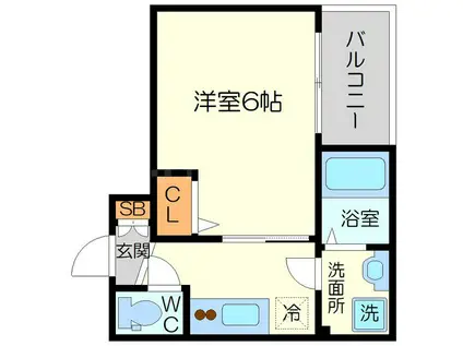 エスリード新大阪グランゲートノース(1K/7階)の間取り写真